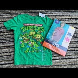 Boys Ninja Turtles shirt + Red Polo